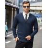 imageCOOFANDY Mens Cardigan Sweaters Long Sleeve V Neck Cardigans Lightweight Knitted Button Down Sweaters with PocketsNavy Blue
