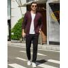 imageCOOFANDY Mens Cardigan Sweaters Long Sleeve V Neck Cardigans Lightweight Knitted Button Down Sweaters with PocketsWine Red