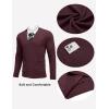 imageCOOFANDY Mens Cardigan Sweaters Long Sleeve V Neck Cardigans Lightweight Knitted Button Down Sweaters with PocketsWine Red