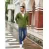 imageCOOFANDY Mens Cardigan Sweaters with Button Lightweight Casual V Neck Long Sleeve Pockets Knitted SweaterArmy Green