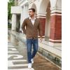 imageCOOFANDY Mens Cardigan Sweaters with Button Lightweight Casual V Neck Long Sleeve Pockets Knitted SweaterAshy Brown