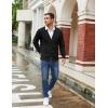 imageCOOFANDY Mens Cardigan Sweaters with Button Lightweight Casual V Neck Long Sleeve Pockets Knitted SweaterBlack