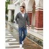 imageCOOFANDY Mens Cardigan Sweaters with Button Lightweight Casual V Neck Long Sleeve Pockets Knitted SweaterDark Grey