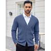 imageCOOFANDY Mens Cardigan Sweaters with Button Lightweight Casual V Neck Long Sleeve Pockets Knitted SweaterDusty Blue