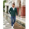 imageCOOFANDY Mens Cardigan Sweaters with Button Lightweight Casual V Neck Long Sleeve Pockets Knitted SweaterGreen