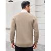 imageCOOFANDY Mens Cardigan Sweaters with Button Lightweight Casual V Neck Long Sleeve Pockets Knitted SweaterKahki