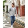 imageCOOFANDY Mens Cardigan Sweaters with Button Lightweight Casual V Neck Long Sleeve Pockets Knitted SweaterLight Grey
