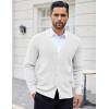imageCOOFANDY Mens Cardigan Sweaters with Button Lightweight Casual V Neck Long Sleeve Pockets Knitted SweaterWhite