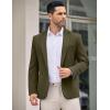 imageCOOFANDY Mens Casual Blazer Jacket One Button Suit Jackets Lightweight Knit Sport CoatArmy Green