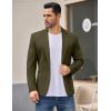 imageCOOFANDY Mens Casual Blazer Jacket One Button Suit Jackets Lightweight Knit Sport CoatArmy Green