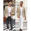 imageCOOFANDY Mens Casual Blazer Jacket One Button Suit Jackets Lightweight Knit Sport CoatBeige