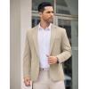 imageCOOFANDY Mens Casual Blazer Jacket One Button Suit Jackets Lightweight Knit Sport CoatBeige