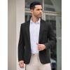 imageCOOFANDY Mens Casual Blazer Jacket One Button Suit Jackets Lightweight Knit Sport CoatBlack