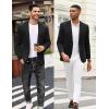 imageCOOFANDY Mens Casual Blazer Jacket One Button Suit Jackets Lightweight Knit Sport CoatBlack