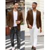 imageCOOFANDY Mens Casual Blazer Jacket One Button Suit Jackets Lightweight Knit Sport CoatBrown