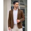 imageCOOFANDY Mens Casual Blazer Jacket One Button Suit Jackets Lightweight Knit Sport CoatBrown