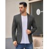 imageCOOFANDY Mens Casual Blazer Jacket One Button Suit Jackets Lightweight Knit Sport CoatDark Gray