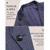 imageCOOFANDY Mens Casual Blazer Jacket One Button Suit Jackets Lightweight Knit Sport CoatGridblue