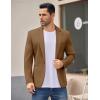 imageCOOFANDY Mens Casual Blazer Jacket One Button Suit Jackets Lightweight Knit Sport CoatKhaki