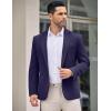 imageCOOFANDY Mens Casual Blazer Jacket One Button Suit Jackets Lightweight Knit Sport CoatNavy Blue