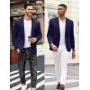 imageCOOFANDY Mens Casual Blazer Jacket One Button Suit Jackets Lightweight Knit Sport CoatNavy Blue