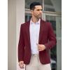 imageCOOFANDY Mens Casual Blazer Jacket One Button Suit Jackets Lightweight Knit Sport CoatWine Red