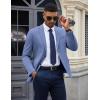 imageCOOFANDY Mens Casual Blazer Knit Sport Coat Lightweight Two Button Suit JacketBlue