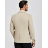 imageCOOFANDY Mens Casual Blazer Knit Sport Coat Lightweight Two Button Suit JacketLight Khaki