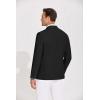 imageCOOFANDY Mens Casual Blazer Lightweight Slim Fit Suit Jacket Two Button Cotton Sport CoatsBlack