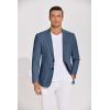 imageCOOFANDY Mens Casual Blazer Lightweight Slim Fit Suit Jacket Two Button Cotton Sport CoatsBlue