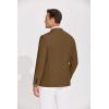 imageCOOFANDY Mens Casual Blazer Lightweight Slim Fit Suit Jacket Two Button Cotton Sport CoatsLight Brown