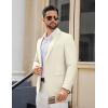 imageCOOFANDY Mens Casual Blazer Lightweight Sport Coats Two Buttons Slim Fit Suit Jacket for Business Wedding DressBeige