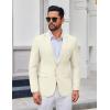 imageCOOFANDY Mens Casual Blazer Lightweight Sport Coats Two Buttons Slim Fit Suit Jacket for Business Wedding DressBeige