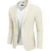 imageCOOFANDY Mens Casual Blazer Lightweight Sport Coats Two Buttons Slim Fit Suit Jacket for Business Wedding DressBeige