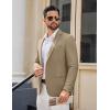 imageCOOFANDY Mens Casual Blazer Lightweight Sport Coats Two Buttons Slim Fit Suit Jacket for Business Wedding DressKhaki