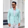 imageCOOFANDY Mens Casual Blazer Lightweight Sport Coats Two Buttons Slim Fit Suit Jacket for Business Wedding DressLight Blue