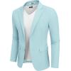 imageCOOFANDY Mens Casual Blazer Lightweight Sport Coats Two Buttons Slim Fit Suit Jacket for Business Wedding DressLight Blue