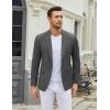 imageCOOFANDY Mens Casual Blazer One Button Sport Coat Slim Fit Lightweight Suit Blazer JacketDeep Grey