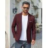 imageCOOFANDY Mens Casual Blazer One Button Sport Coats Lightweight Suit JacketWine Red