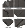 imageCOOFANDY Mens Casual Blazer Regular Fit Lightweight Sport Coats One Button Suit Jacket Dress Blazer JacketsDark Gray