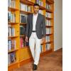 imageCOOFANDY Mens Casual Blazer Regular Fit Two Button Lightweight Sport Coats Business Suit JacketDrak Grey