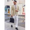 imageCOOFANDY Mens Casual Blazer Regular Fit Two Button Lightweight Sport Coats Business Suit JacketLight Khaki