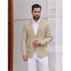 imageCOOFANDY Mens Casual Blazer Regular Fit Two Button Lightweight Sport Coats Business Suit JacketLight Khaki
