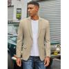 imageCOOFANDY Mens Casual Blazer Regular Fit Two Button Lightweight Sport Coats Business Suit JacketLight Khaki