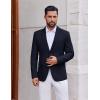 imageCOOFANDY Mens Casual Blazer Regular Fit Two Button Lightweight Sport Coats Business Suit JacketNavy Blue