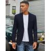 imageCOOFANDY Mens Casual Blazer Regular Fit Two Button Lightweight Sport Coats Business Suit JacketNavy Blue