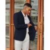 imageCOOFANDY Mens Casual Blazer Regular Fit Two Button Lightweight Sport Coats Business Suit JacketNavy Blue