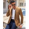 imageCOOFANDY Mens Casual Blazer Slim Fit Lightweight Sport Coat One Button Suit JacketBrown