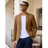 imageCOOFANDY Mens Casual Blazer Slim Fit Lightweight Sport Coat One Button Suit JacketBrown