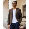 imageCOOFANDY Mens Casual Blazer Slim Fit Lightweight Sport Coat One Button Suit JacketDark Brown